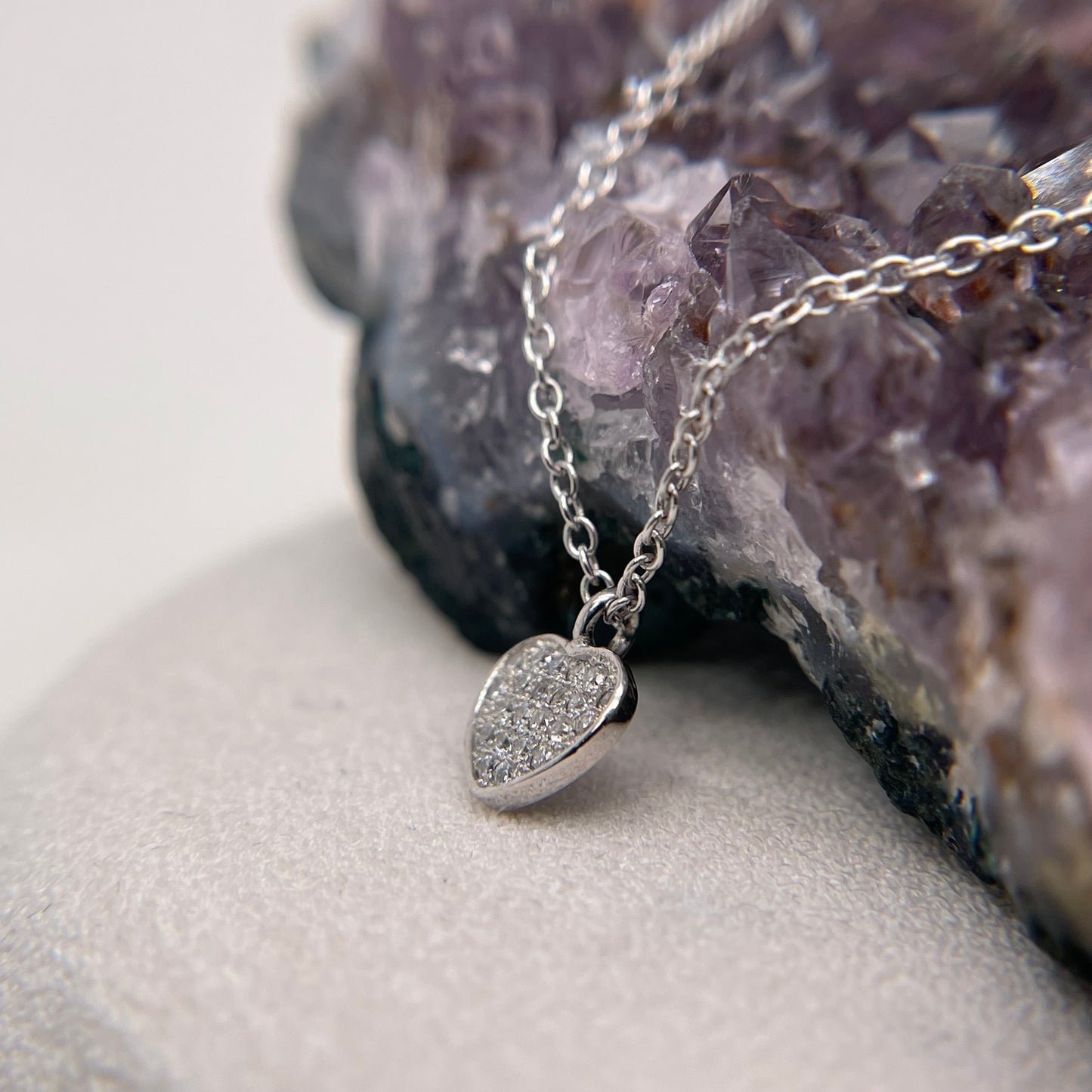 Minimalist Heart Silver Pendant 925 Sterling Silver Minimalist Heart Necklace 7x7