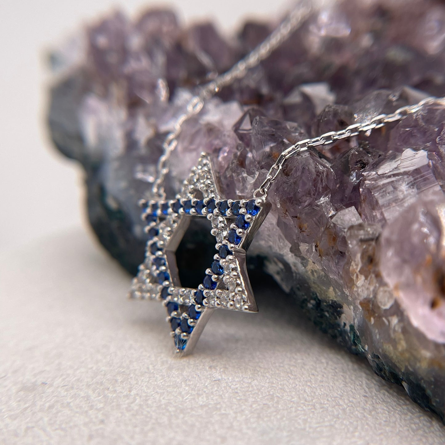 David Star Silver Pendant 925 Sterling Silver David Star Necklace 15.25x19.75mm