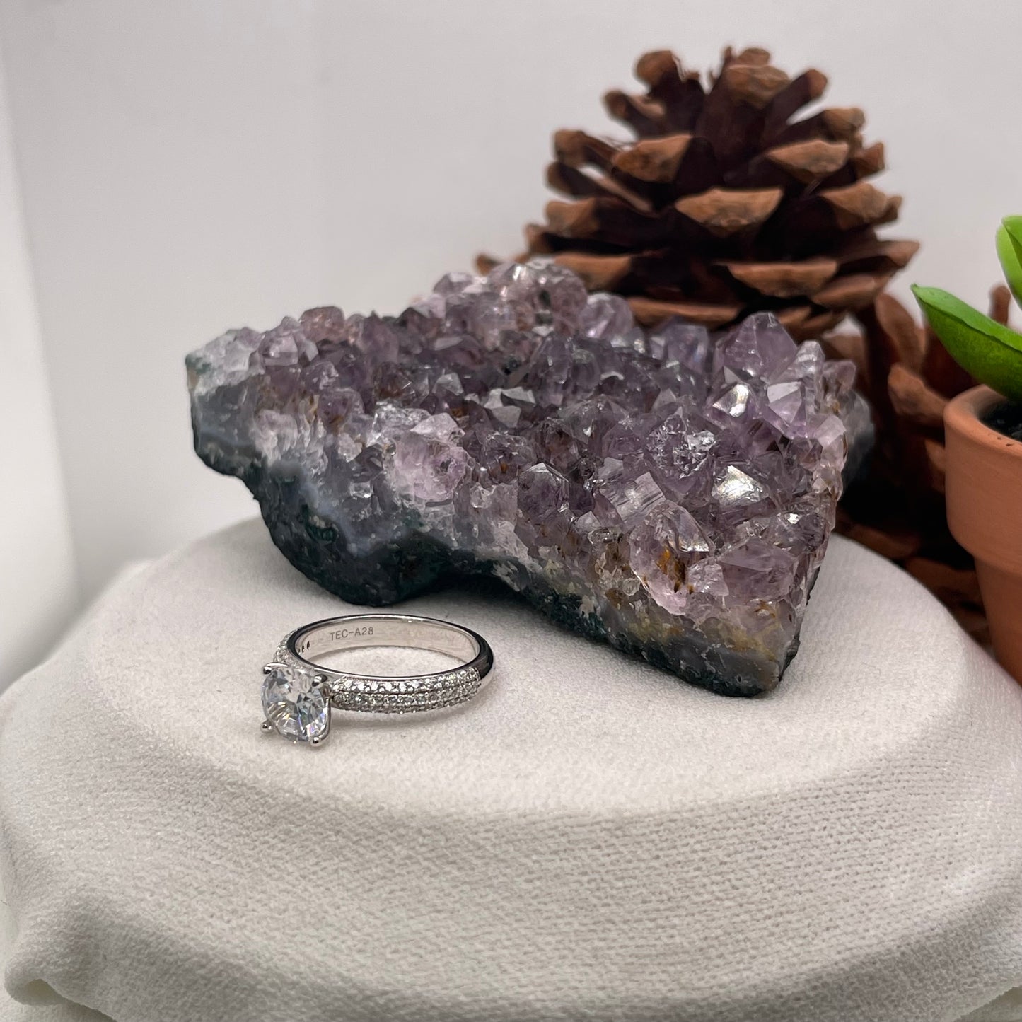 1.27 Carat Round Brilliant Lab Created / Naturel Diamond Engagement Ring with Gold Band