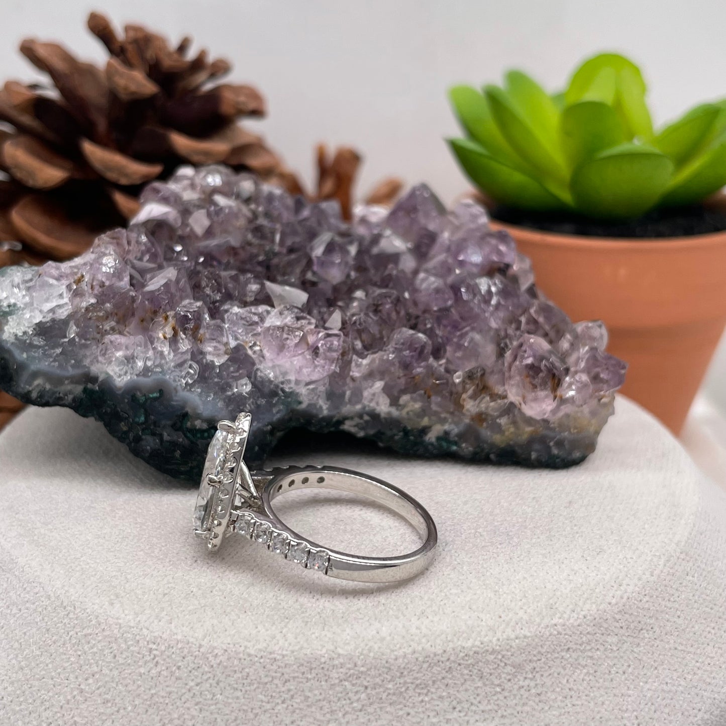 0.50 Carat Pear Shape Brilliant Engagement Ring CENTER STONE Is NOT Included