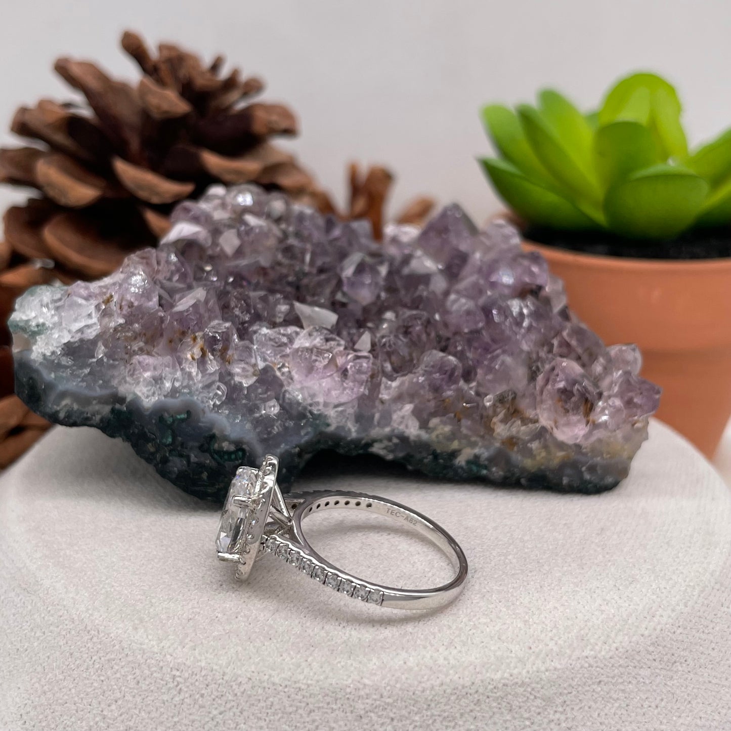 0.36 Carat Oval Brilliant Engagement Ring CENTER STONE Is NOT Included