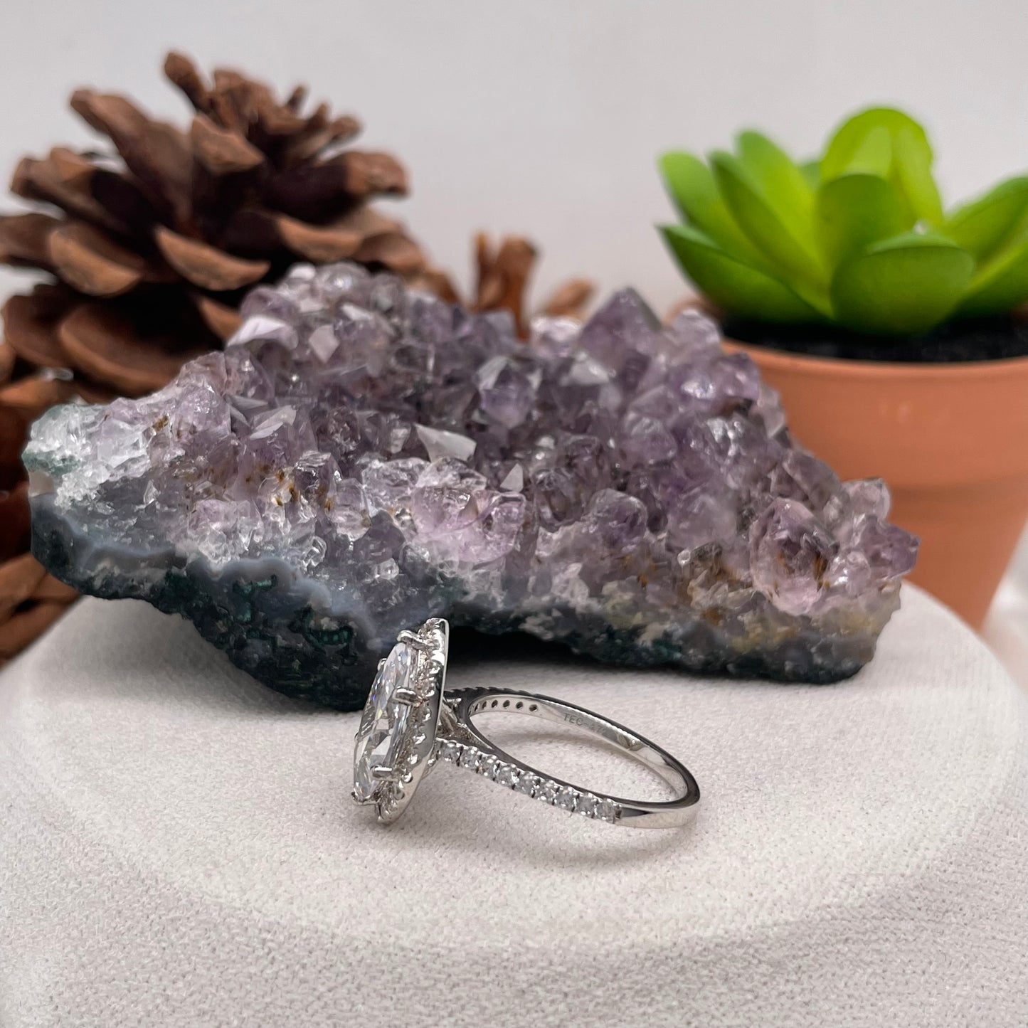 0.36 Carat Pear Shape Brilliant Engagement Ring CENTER STONE Is NOT Included