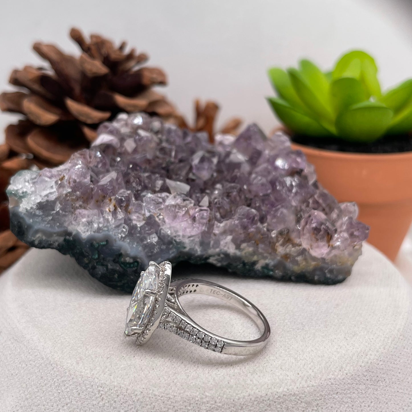 0.54 Carat Pear Shape Brilliant Engagement Ring CENTER STONE Is NOT Included