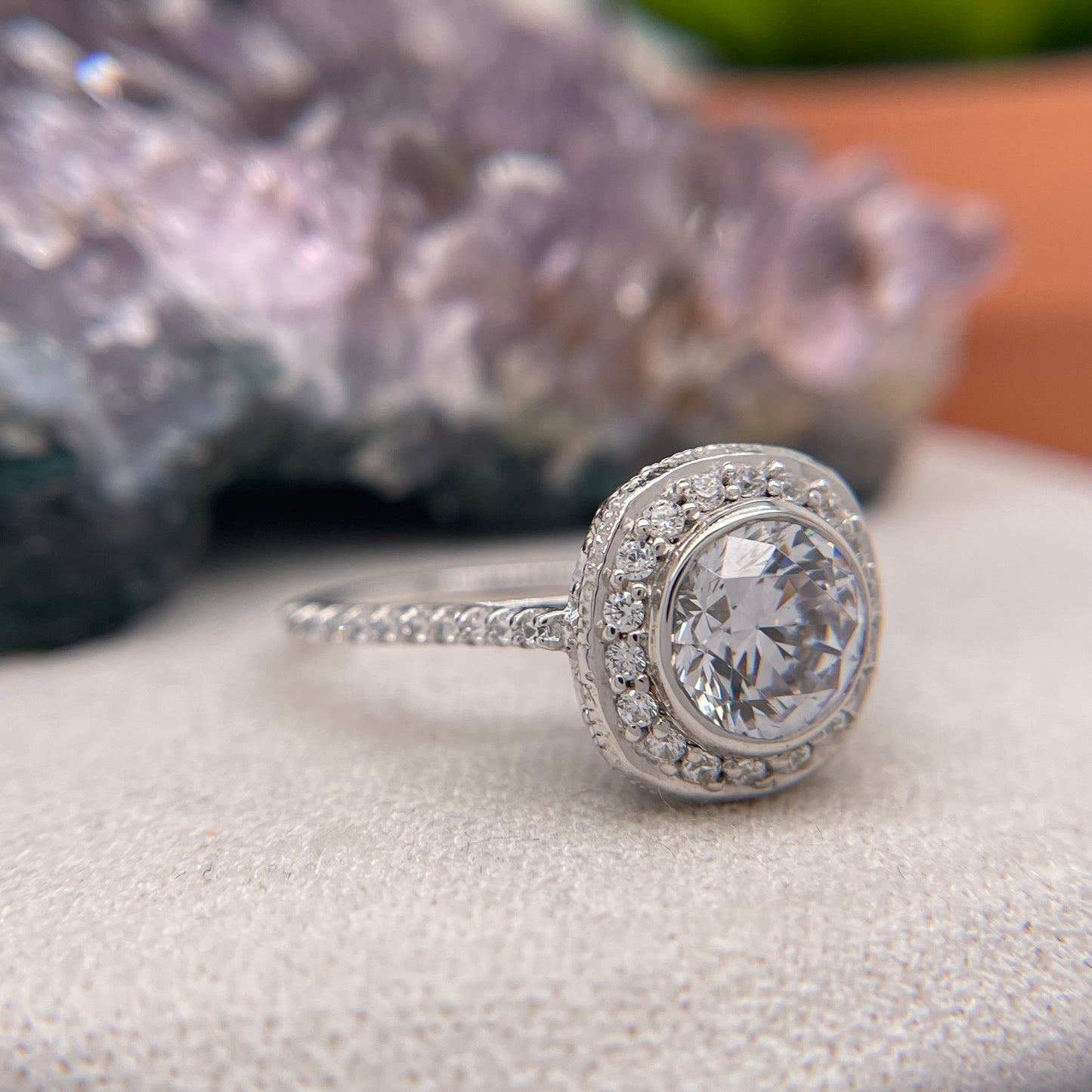 1.85 Carat Round Brilliant Lab Created / Naturel Diamond Engagement Ring Diamond Ring