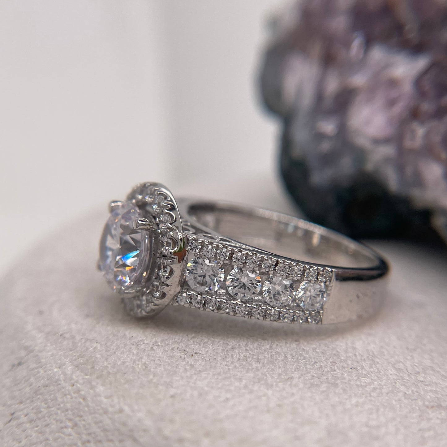 2.60 Carat Round Brilliant Lab Created / Naturel Diamond Engagement Ring Diamond Ring