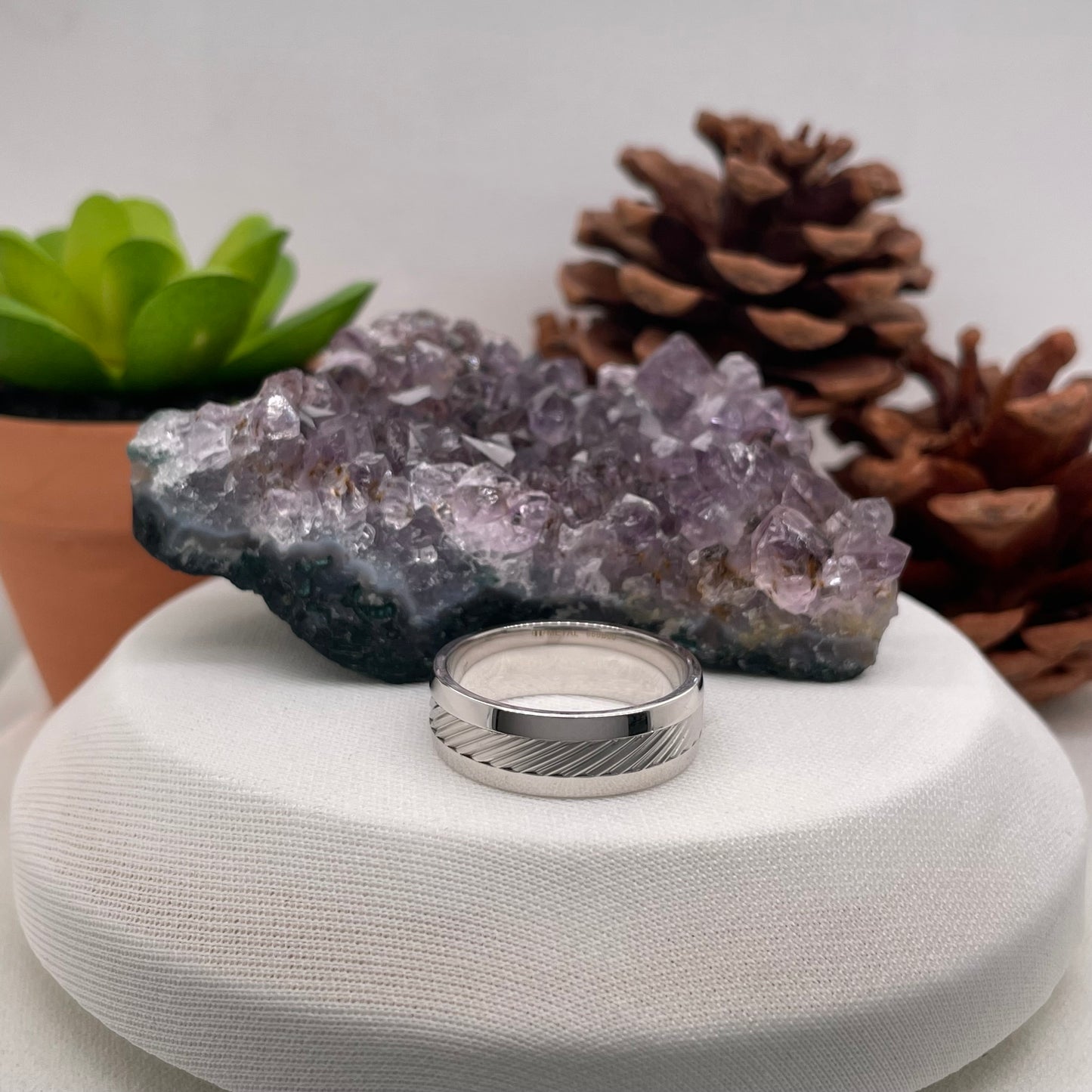 Mens Wedding Band Engagement Ring Comfort Wedding Band #4110