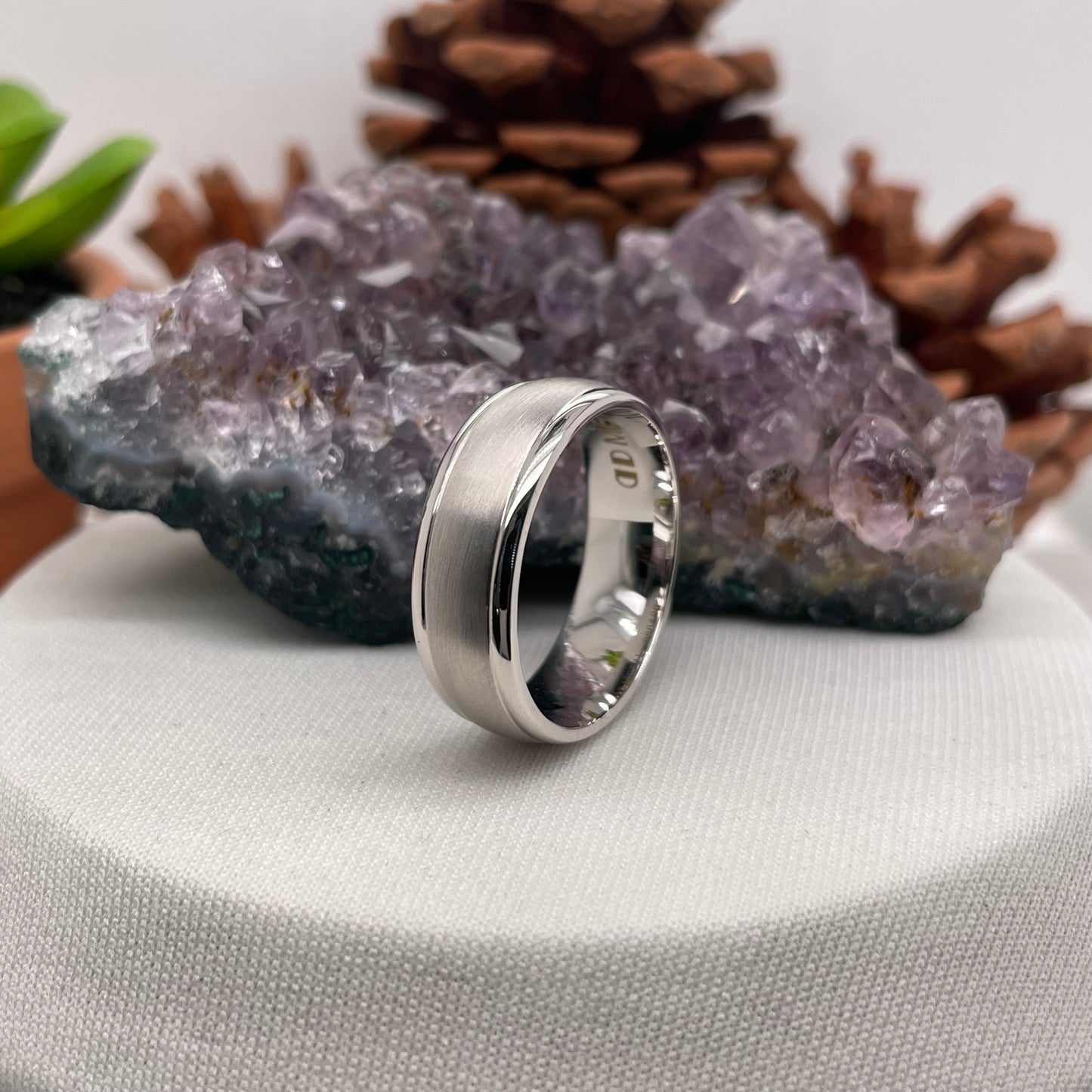 Mens Wedding Band Engagement Ring Comfort Wedding Band #4127