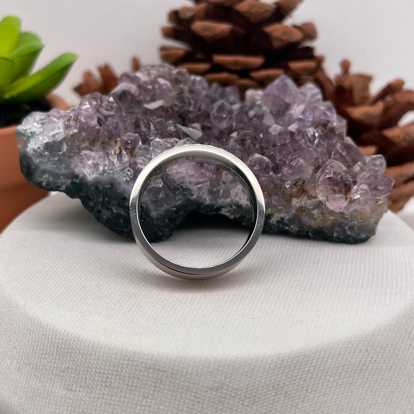 Mens Wedding Band Engagement Ring Comfort Wedding Band #4133