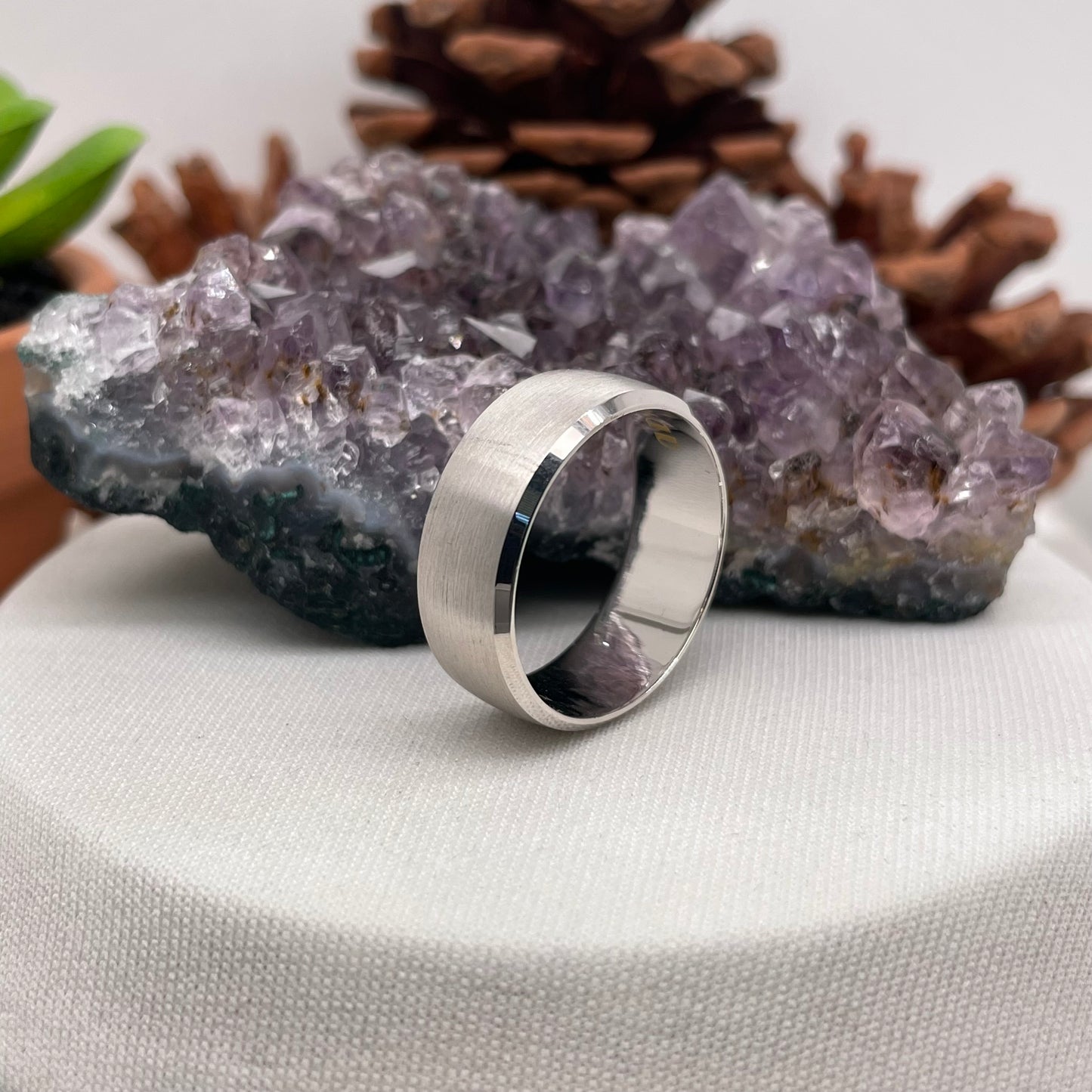 Mens Wedding Band Engagement Ring Comfort Wedding Band #4134