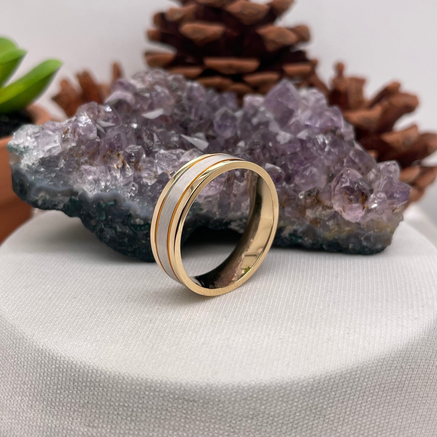 Mens Wedding Band Engagement Ring Comfort Wedding Band #4135