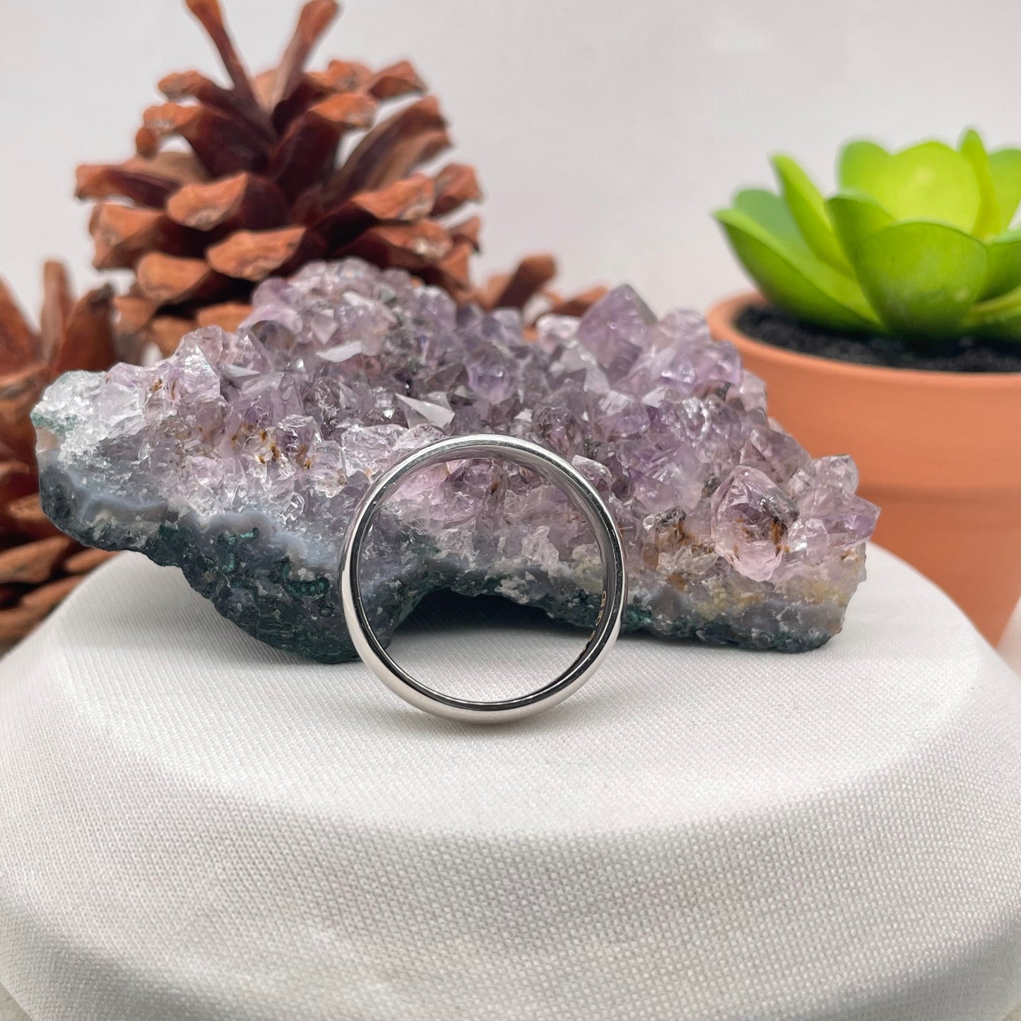 Mens Wedding Band Engagement Ring Comfort Wedding Band #4139