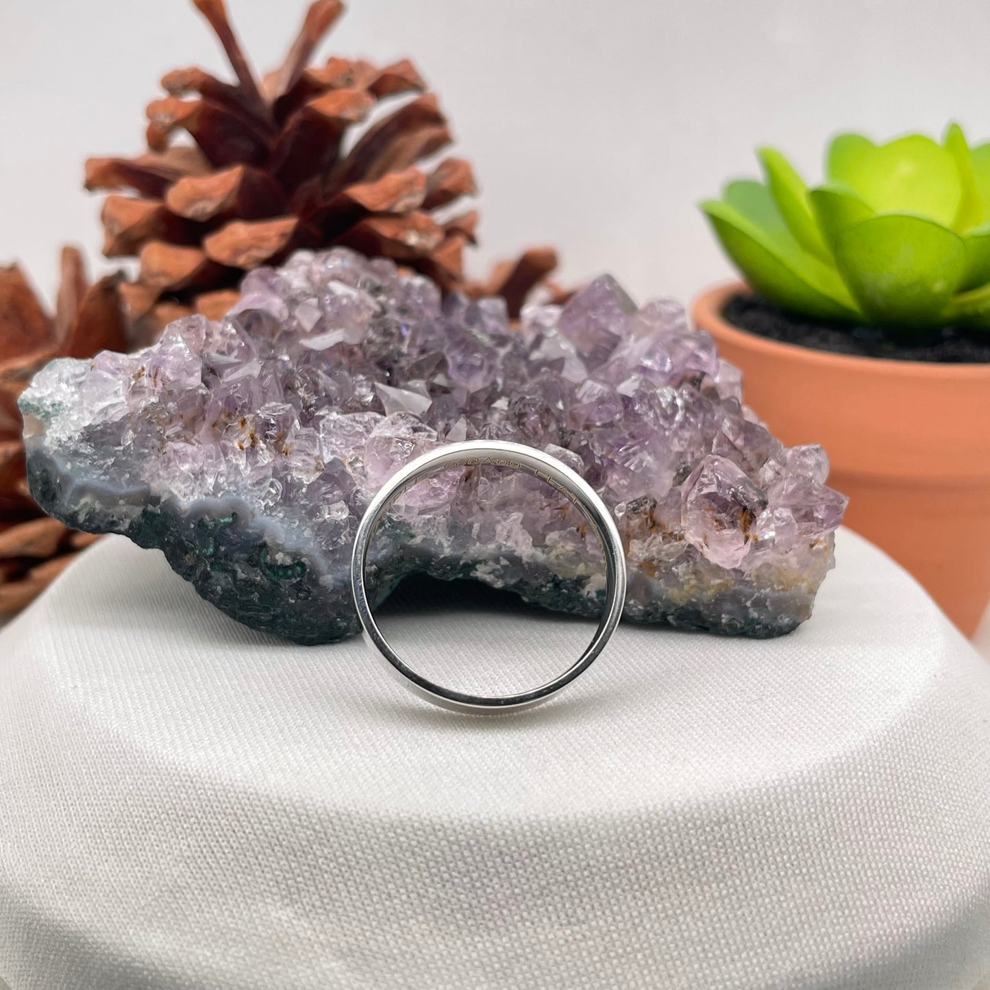 Mens Wedding Band Engagement Ring Comfort Wedding Band #4143