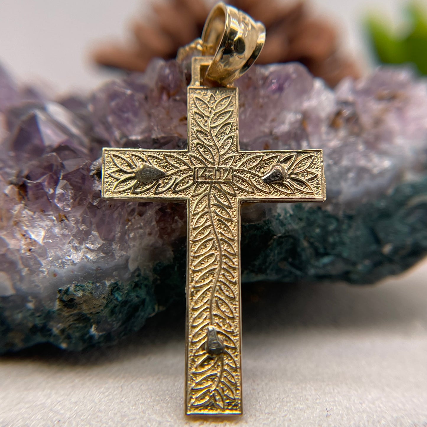 14K Yellow Gold Cross Pendant