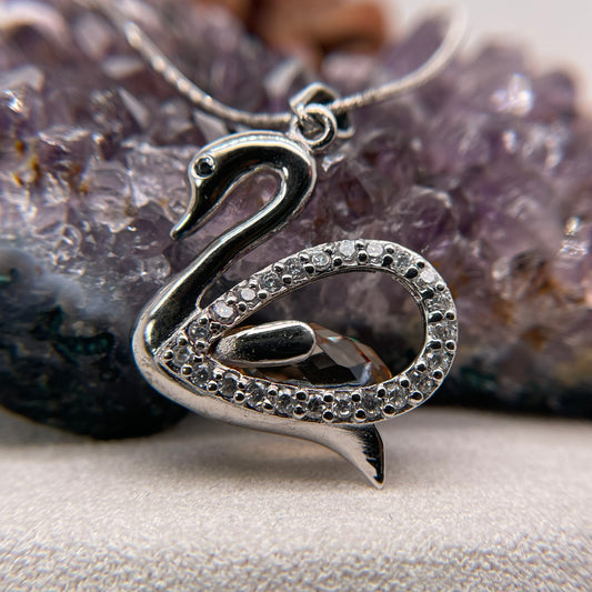 925 Sterling Silver Goose Pendant