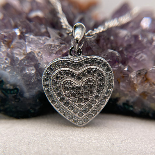 925 Sterling Silver Heart Necklace