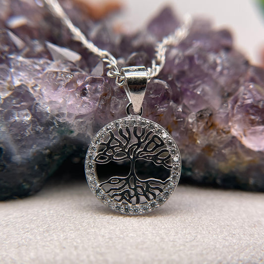 925 Sterling Silver Tree Necklace