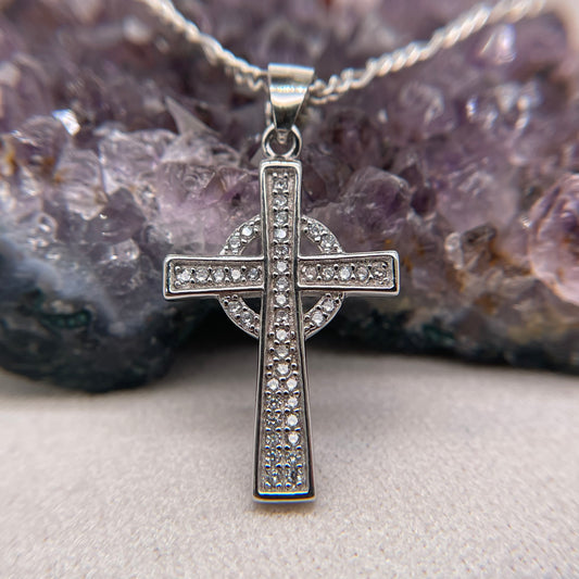 Cross Silver Pendant 925 Sterling Silver Cross Necklace