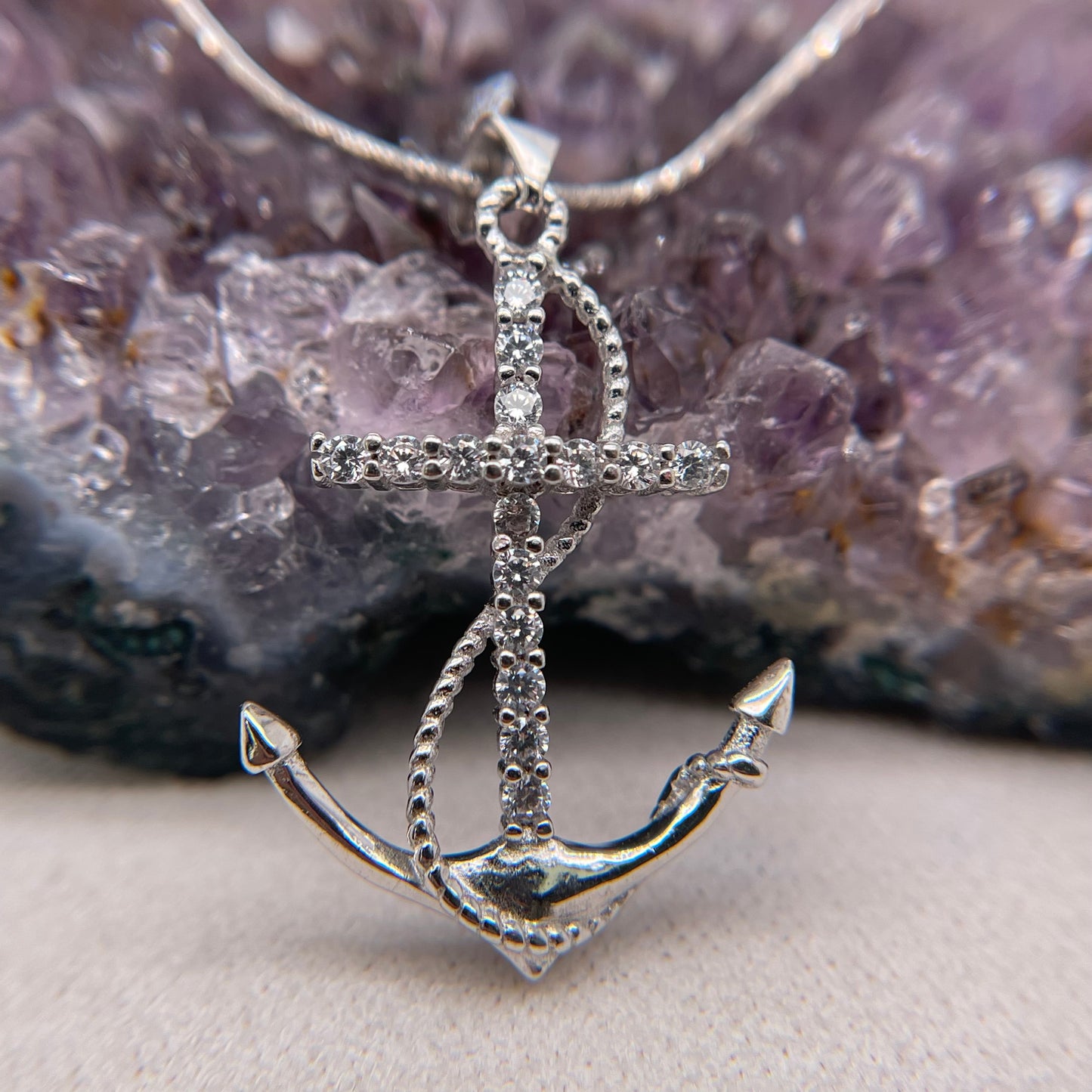 Sea Anchor Silver Pendant 925 Sterling Silver Sea Anchor Necklace Drift Anchor Pendant
