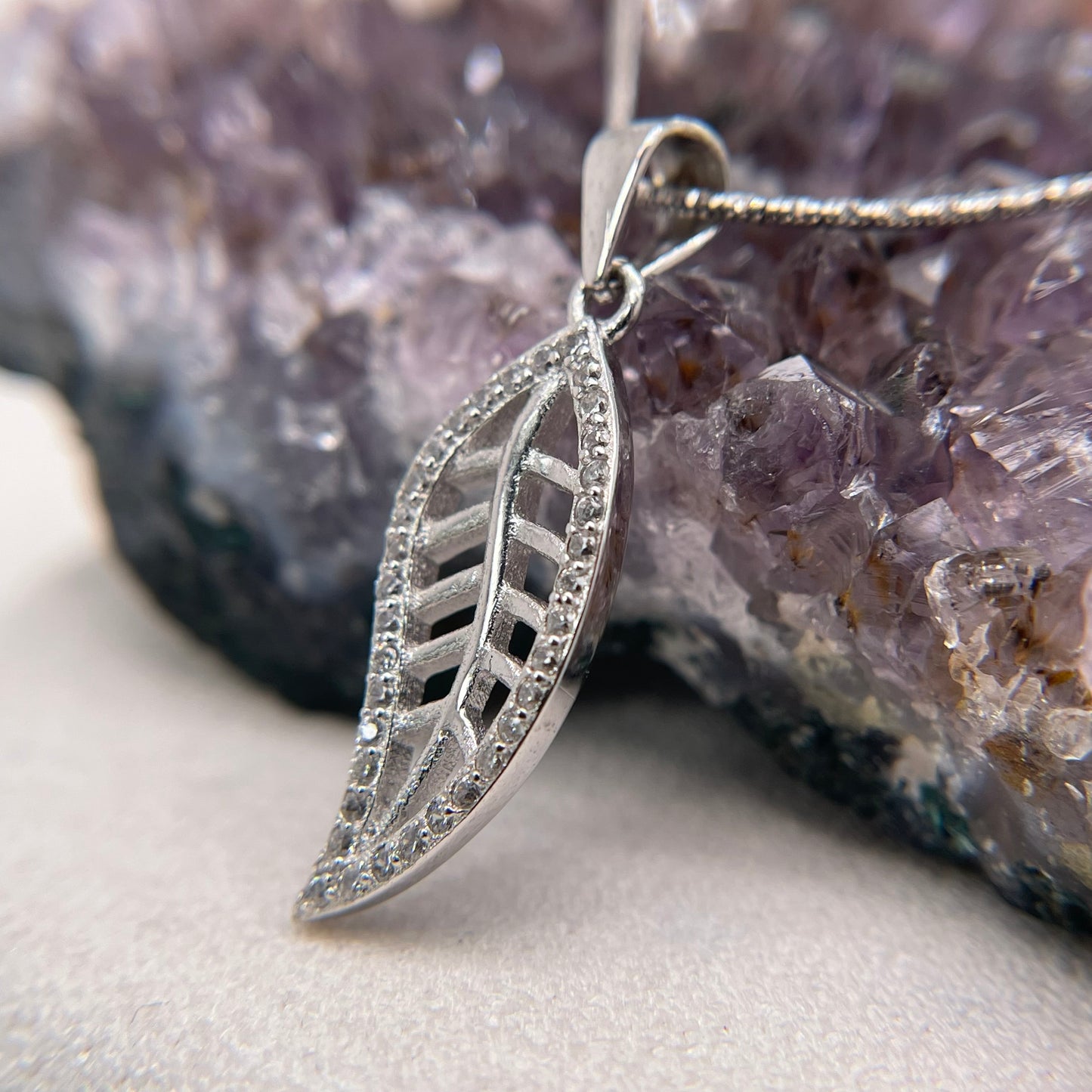Leaf Silver Pendant 925 Sterling Silver Leaf Necklace