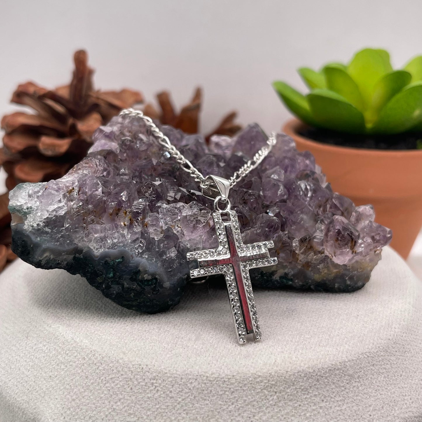 Cross Silver Pendant 925 Sterling Silver Cross Necklace