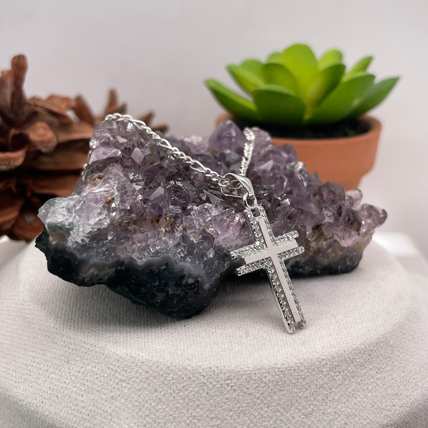 Cross Silver Pendant 925 Sterling Silver Cross Necklace