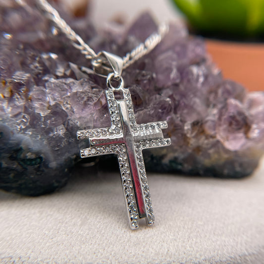 Cross Silver Pendant 925 Sterling Silver Cross Necklace