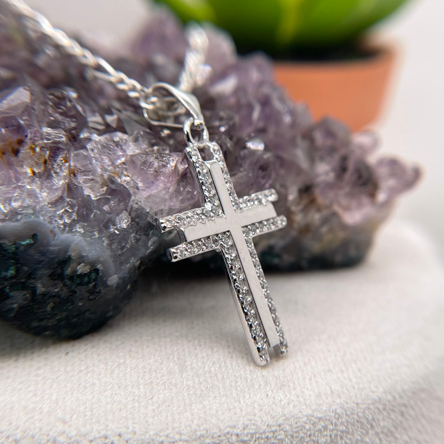 Cross Silver Pendant 925 Sterling Silver Cross Necklace