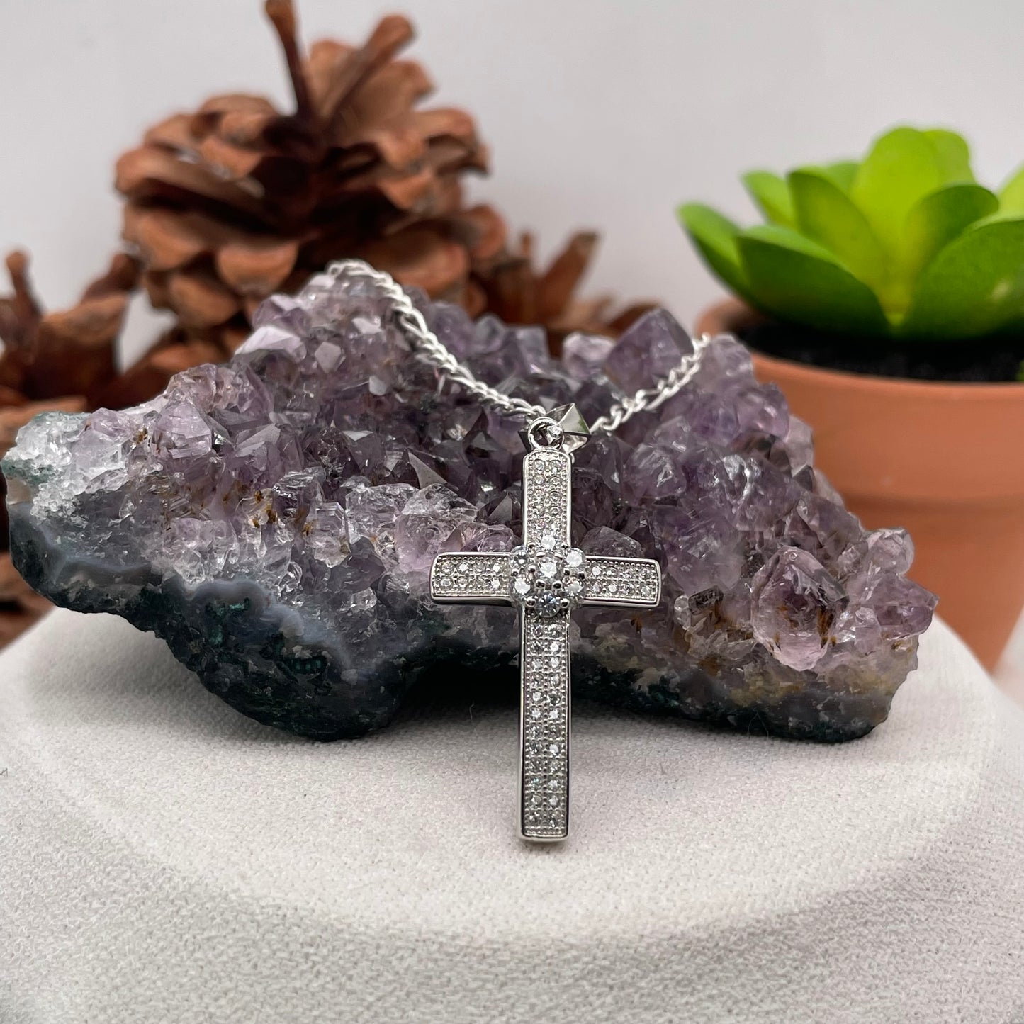 Cross Silver Pendant 925 Sterling Silver Cross Necklace