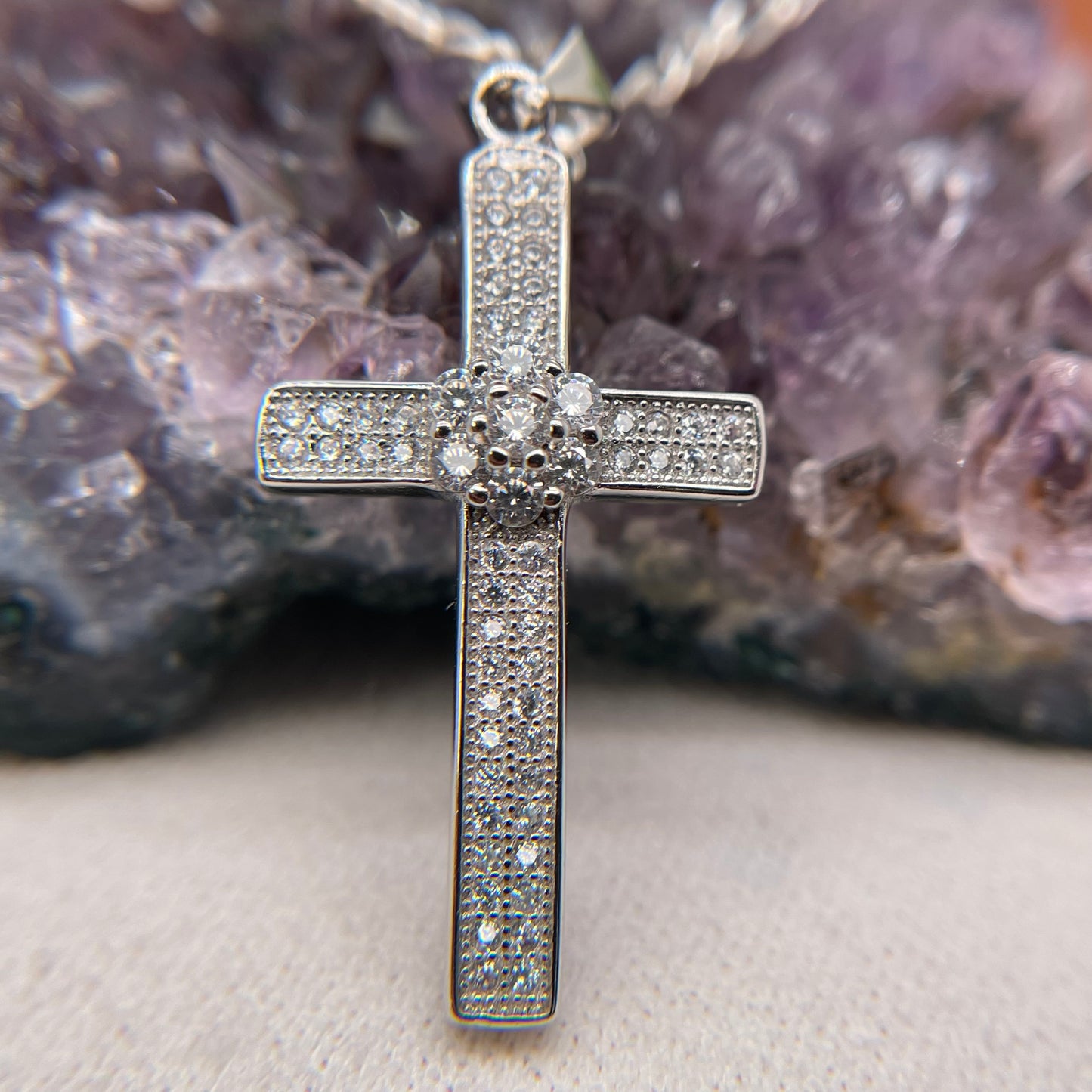 Cross Silver Pendant 925 Sterling Silver Cross Necklace