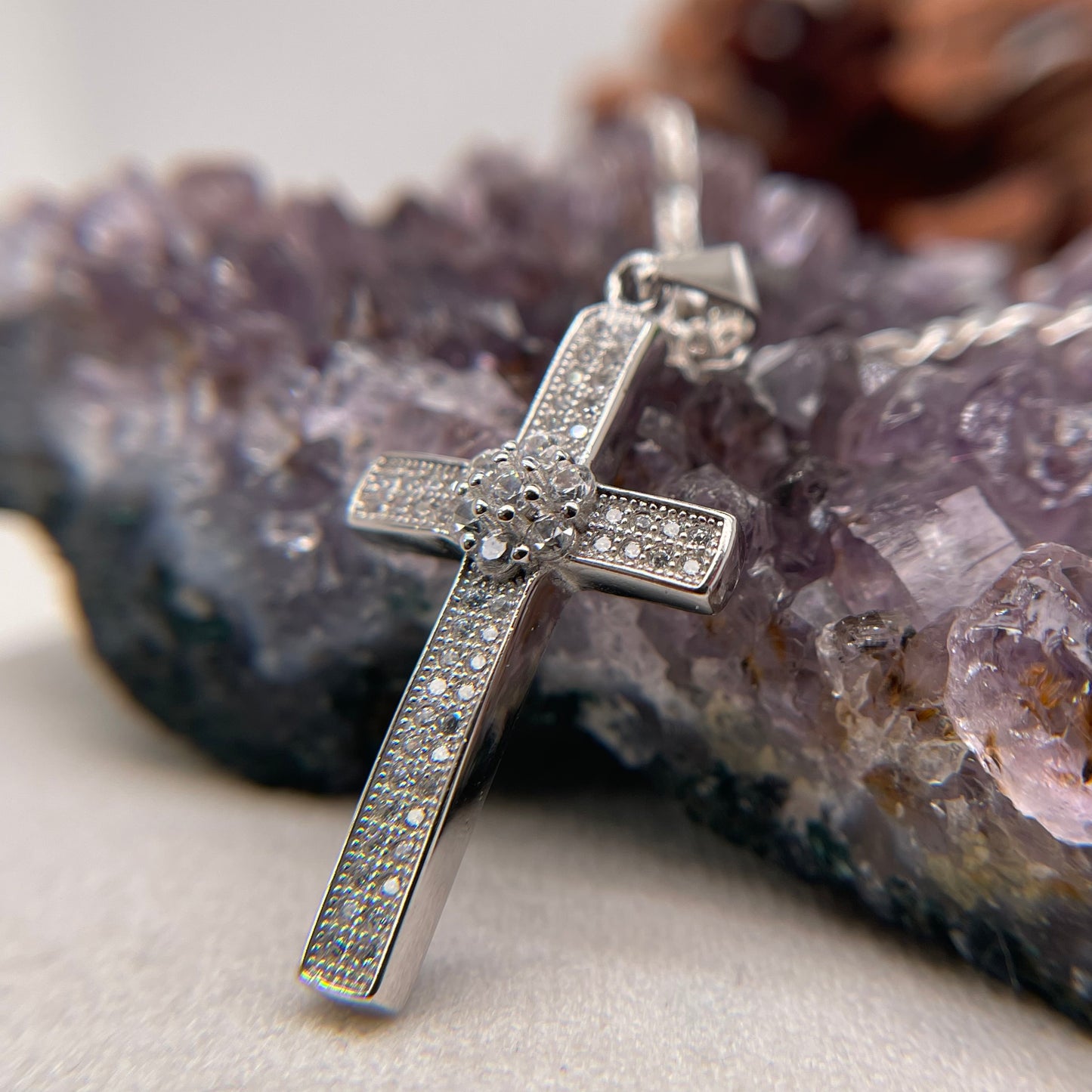 Cross Silver Pendant 925 Sterling Silver Cross Necklace