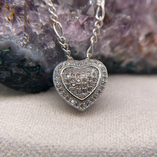 Heart Silver Pendant 925 Sterling Silver Heart Necklace