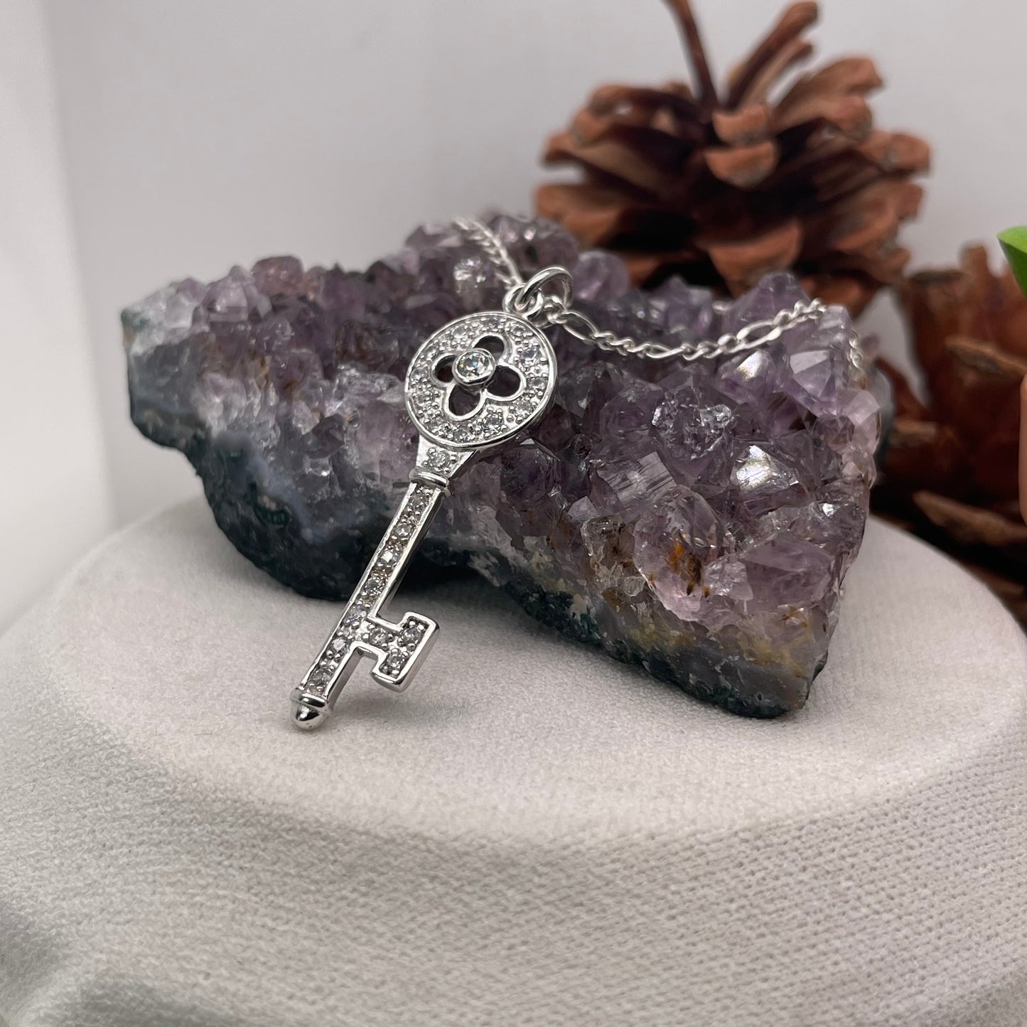 Key Silver Pendant 925 Sterling Silver Key Necklace