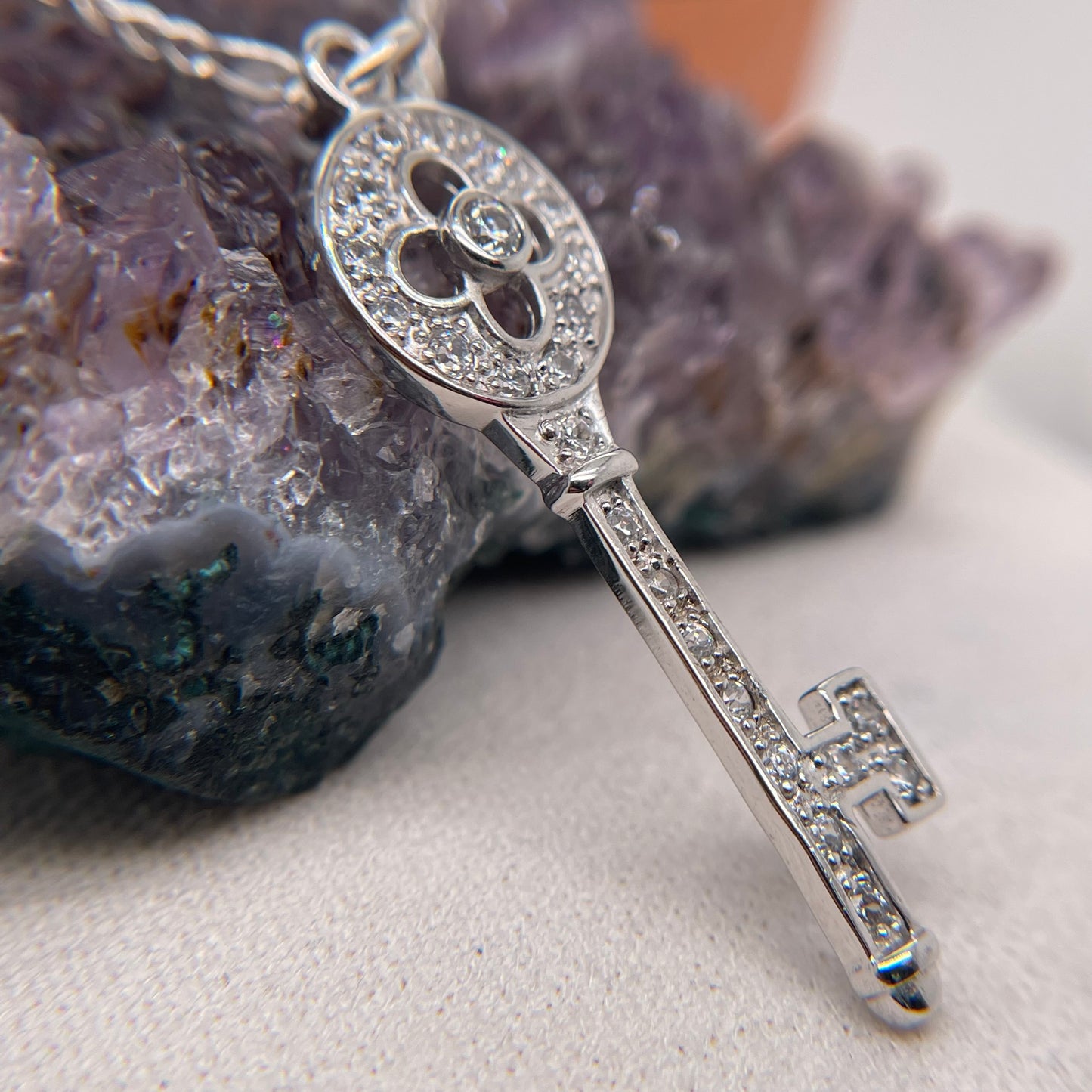 Key Silver Pendant 925 Sterling Silver Key Necklace
