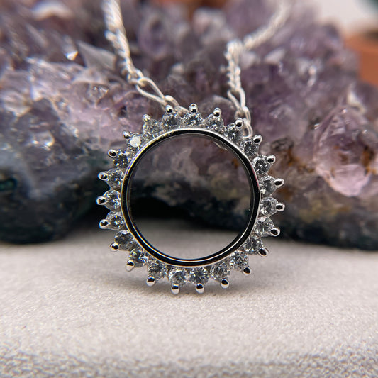 Moon Silver Pendant 925 Sterling Silver Moon Necklace