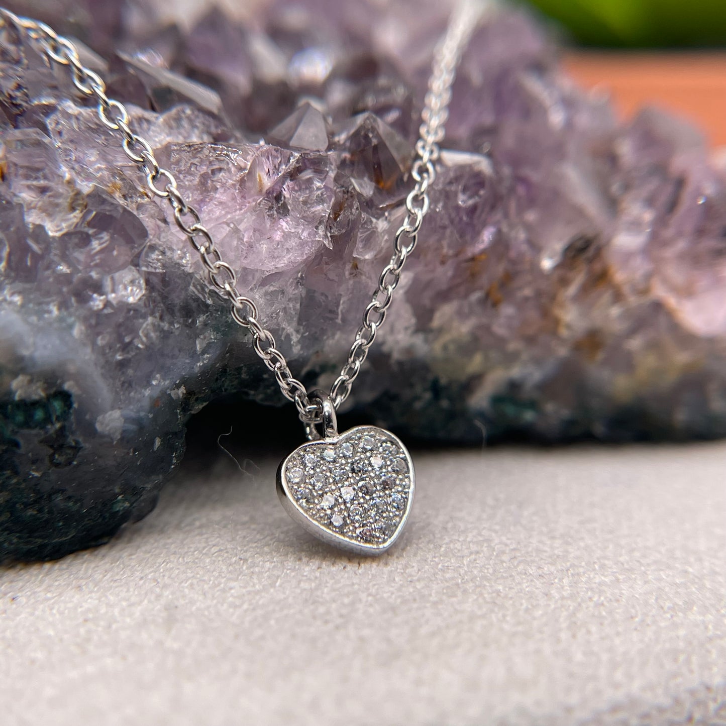 Minimalist Heart Silver Pendant 925 Sterling Silver Minimalist Heart Necklace 7x7