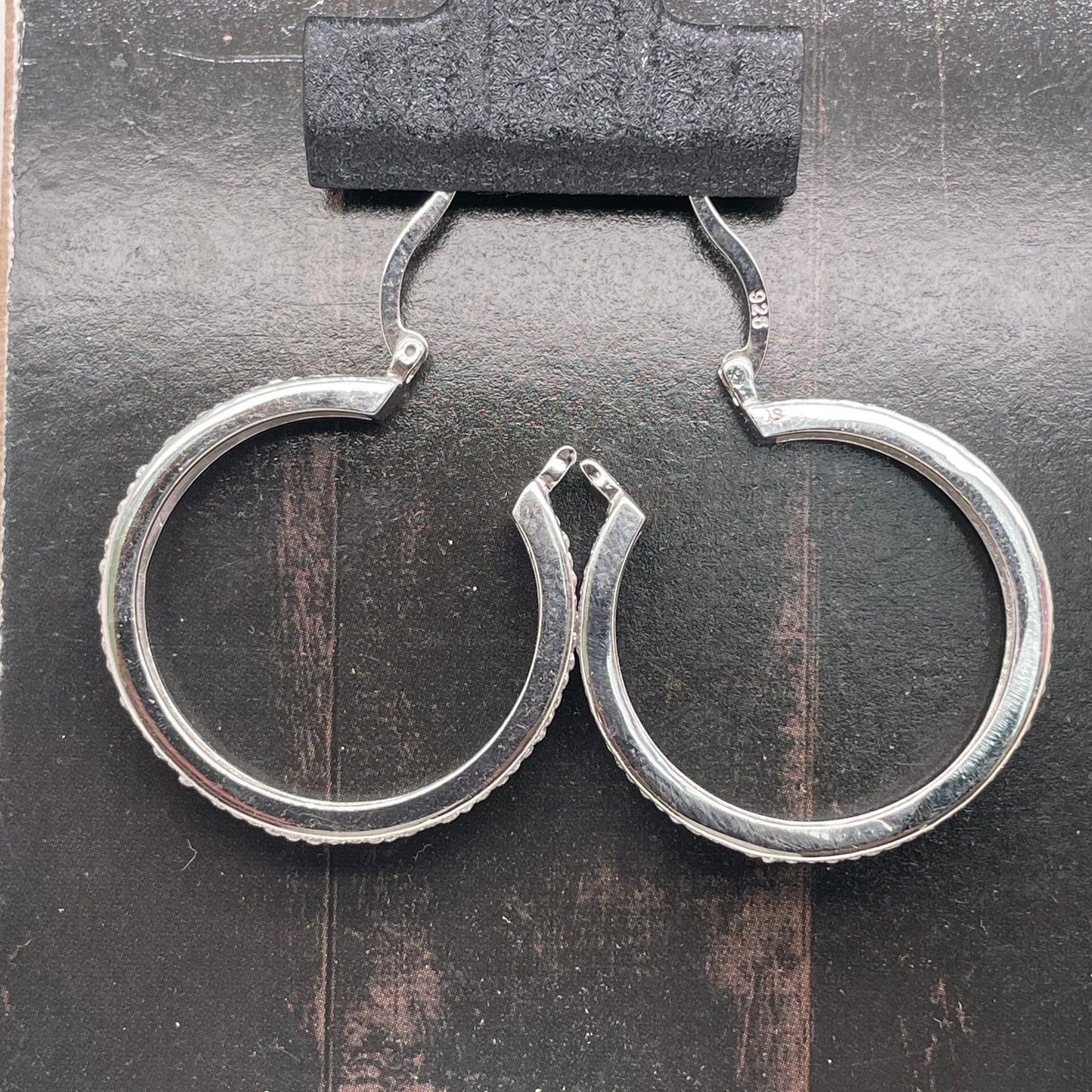 925 Sterling Silver Huggies Earrings 29.5x29.5mm
