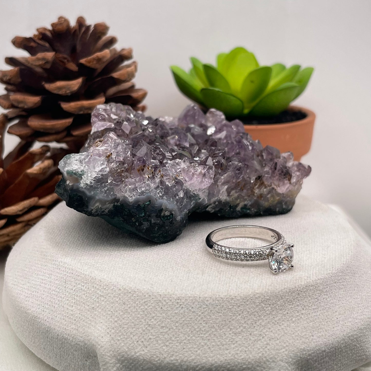 1.27 Carat Round Brilliant Lab Created / Naturel Diamond Engagement Ring with Gold Band