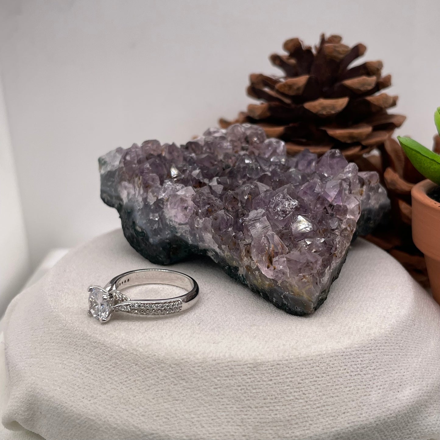 1.19 Carat Round Brilliant Lab Created / Naturel Diamond Engagement Ring