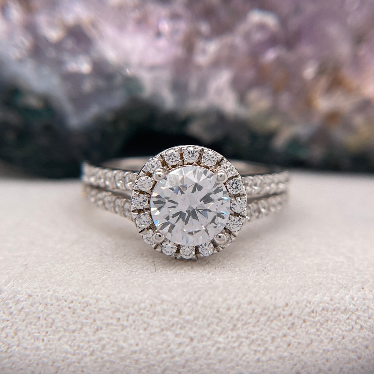 1.58 Carat Round Brilliant Lab Created / Naturel Diamond Engagement Ring