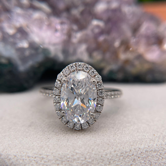 0.36 Carat Oval Brilliant Engagement Ring CENTER STONE Is NOT Included