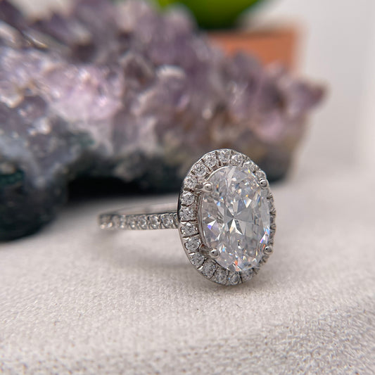 0.36 Carat Oval Brilliant Engagement Ring CENTER STONE Is NOT Included