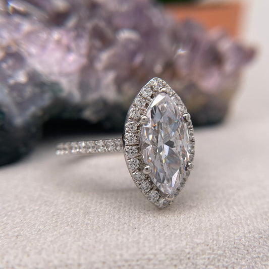 0.36 Carat Pear Shape Brilliant Engagement Ring CENTER STONE Is NOT Included