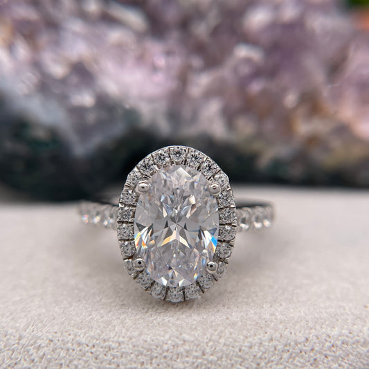 0.48 Carat Oval Brilliant Engagement Ring CENTER STONE Is NOT Included