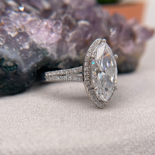 0.54 Carat Pear Shape Brilliant Engagement Ring CENTER STONE Is NOT Included