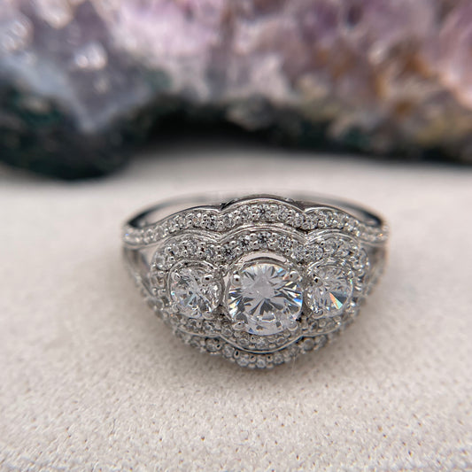 1.62 Carat Round Brilliant Lab Created / Naturel Diamond Engagement Ring Diamond Ring