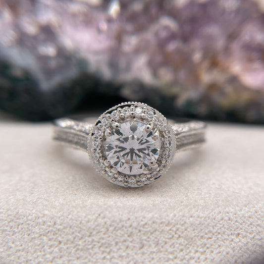 1.35 Carat Round Brilliant Lab Created / Naturel Diamond Engagement Ring Diamond Ring