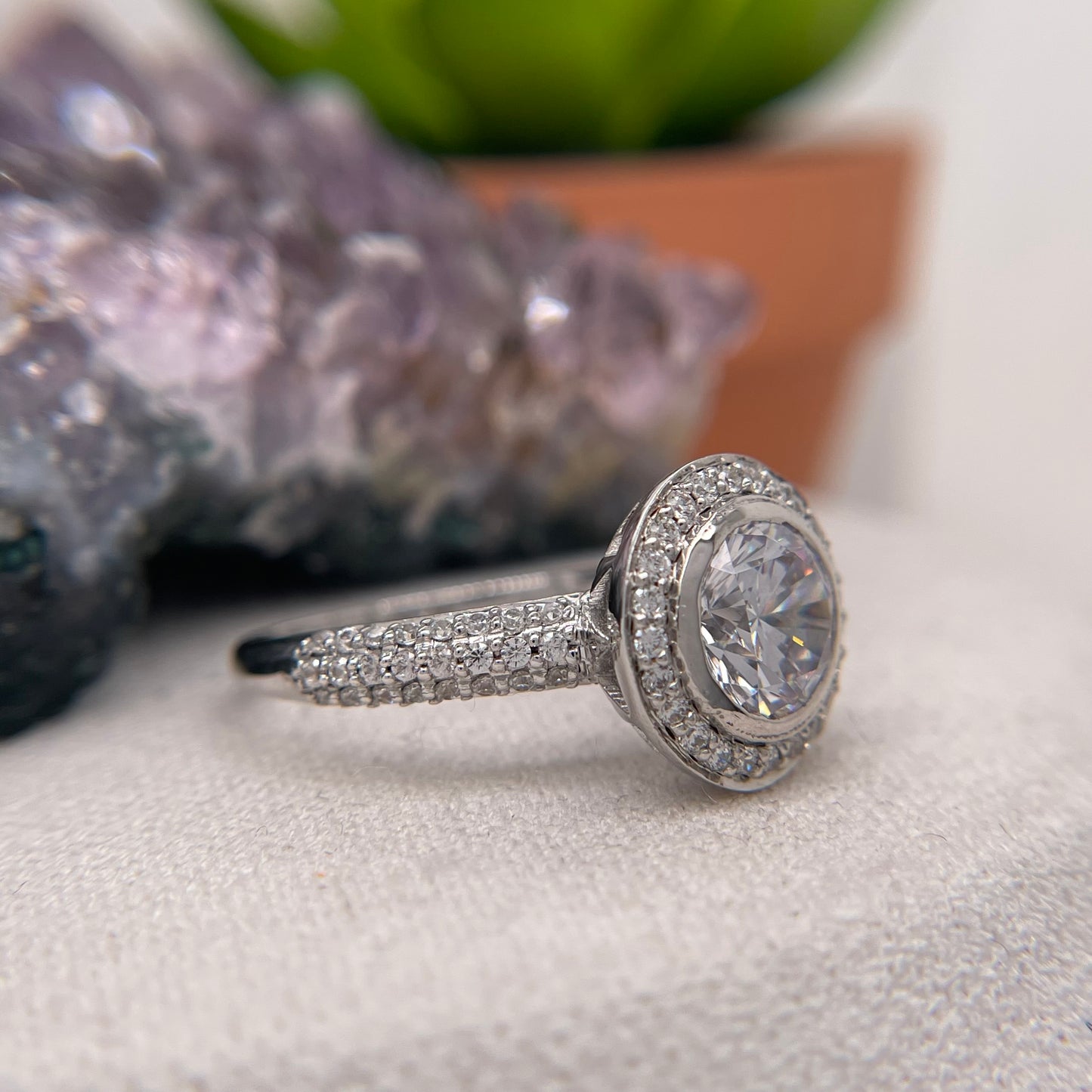 2.44 Carat Round Brilliant Lab Created / Naturel Diamond Engagement Ring Diamond Ring