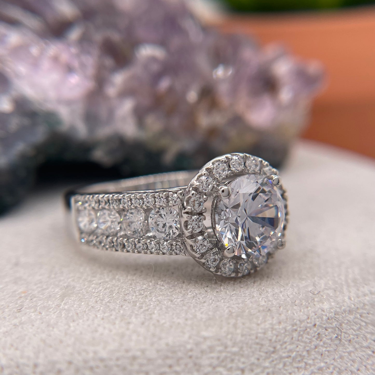 2.60 Carat Round Brilliant Lab Created / Naturel Diamond Engagement Ring Diamond Ring