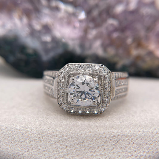 1.70 Carat Round Brilliant Lab Created / Naturel Diamond Engagement Ring Diamond Ring