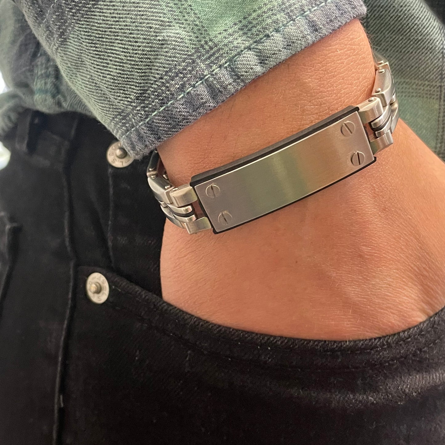 Personalized Mens Bracelets Stainless Steel Bracelets #3103